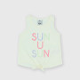 Singlet in Jersey for girl, white Singlet in Jersey for girl, white