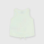 Singlet in Jersey for girl, white Singlet in Jersey for girl, white
