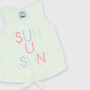 Singlet in Jersey for girl, white Singlet in Jersey for girl, white