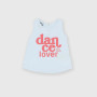 Camiseta de tirantes de tejido Jersey de niña, blanco Camiseta de tirantes de tejido Jersey de niña, blanco