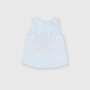 Camiseta de tirantes de tejido Jersey de niña, blanco Camiseta de tirantes de tejido Jersey de niña, blanco