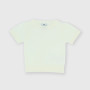 Girl's short-sleeves coton pullover, white  Girl's short-sleeves coton pullover, white