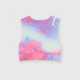 Girl's top in technical fabric, white Girl's top in technical fabric, white