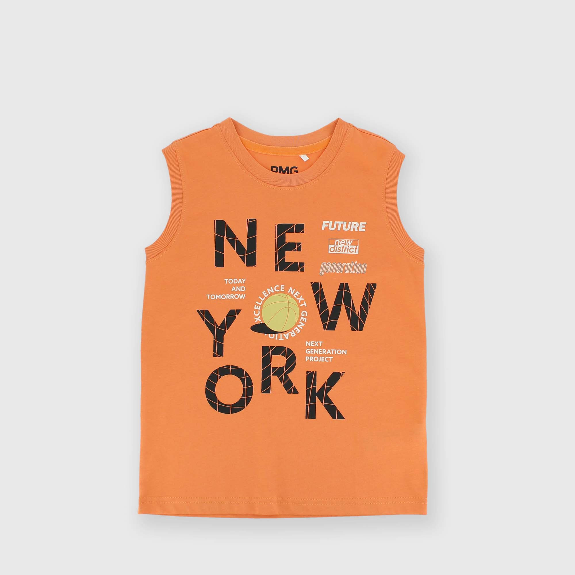Camiseta de tejido Jersey para niño, naranja