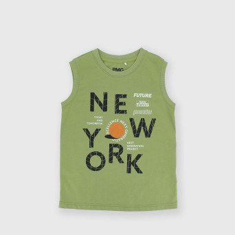 Boy's Jersey singlet, green Boy's Jersey singlet, green