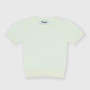 Girl's short-sleeves coton pullover, white  Girl's short-sleeves coton pullover, white