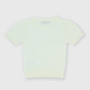 Girl's short-sleeves coton pullover, white  Girl's short-sleeves coton pullover, white