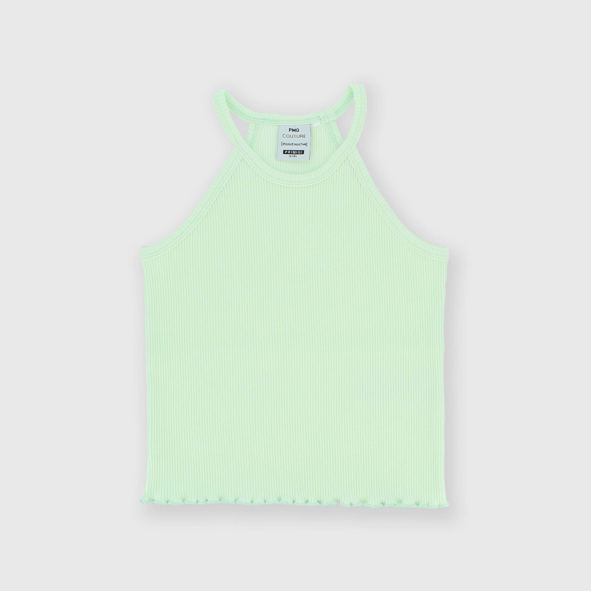 Ribbed&#x20;singlet&#x20;for&#x20;girl,&#x20;green