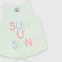 Camiseta de tirantes de tejido Jersey de niña, blanco Camiseta de tirantes de tejido Jersey de niña, blanco