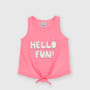 Camiseta de tirantes de tejido Jersey de niña, rosa Camiseta de tirantes de tejido Jersey de niña, rosa