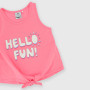 Camiseta de tirantes de tejido Jersey de niña, rosa Camiseta de tirantes de tejido Jersey de niña, rosa