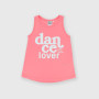 Singlet in Jersey for girl, pink Singlet in Jersey for girl, pink
