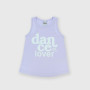 Singlet in Jersey for girl, violet Singlet in Jersey for girl, violet