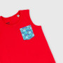 Newborn Jersey singlet, red Newborn Jersey singlet, red