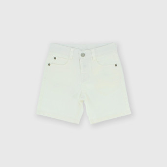 Gabardine bermuda for boy, white Gabardine bermuda for boy, white