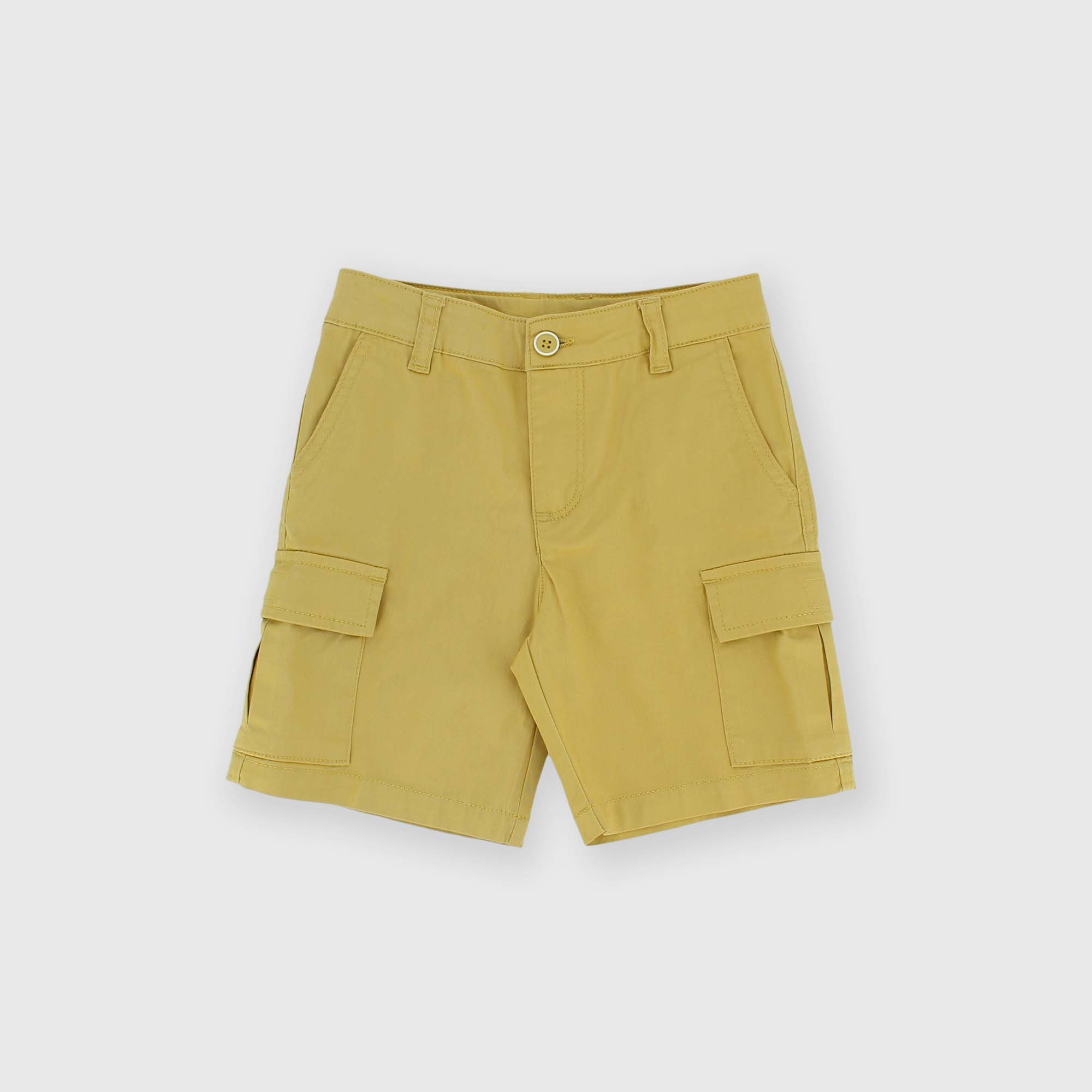 Bermuda de tejido gabardina para niño, amarillo