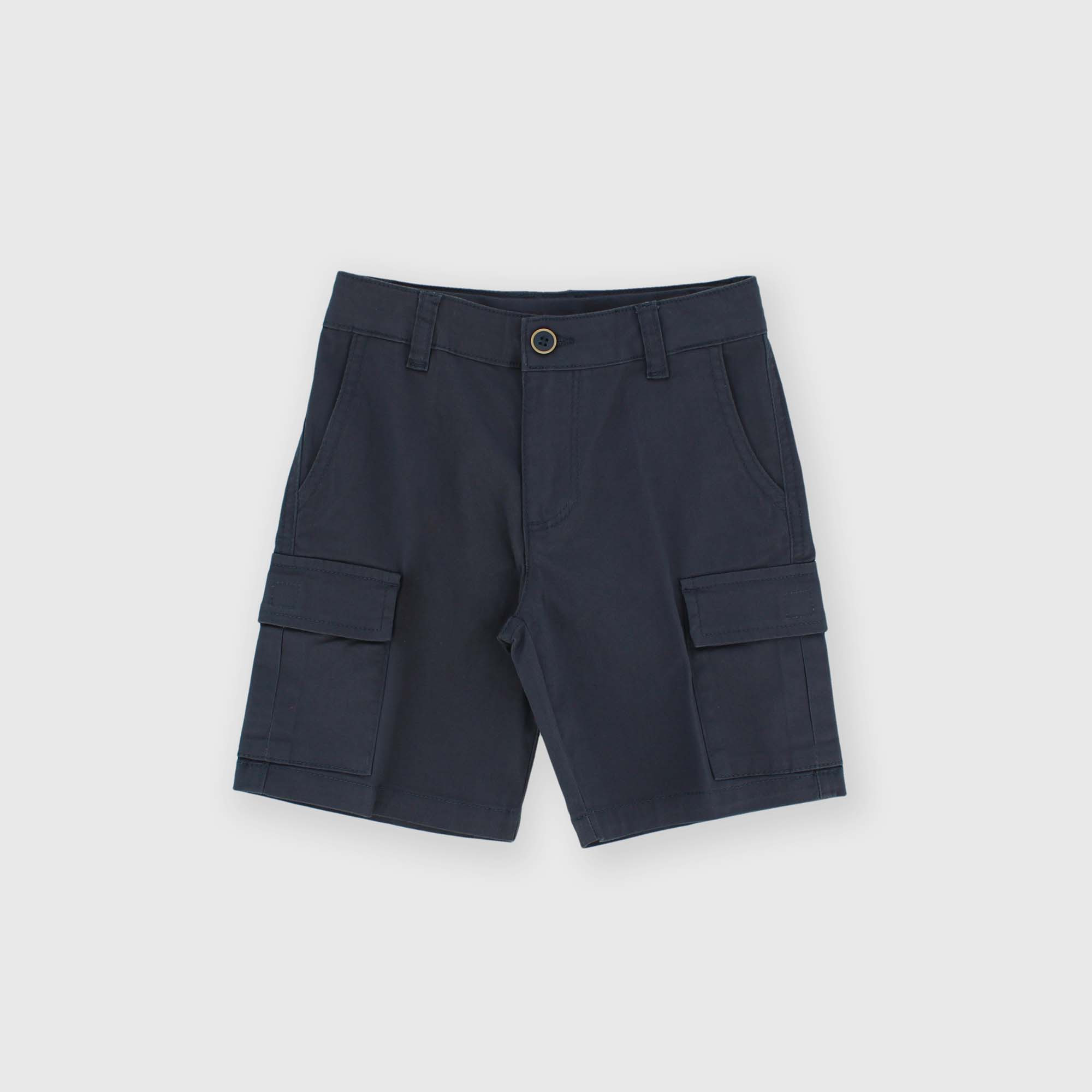 Bermuda de tejido gabardina de niño, azul