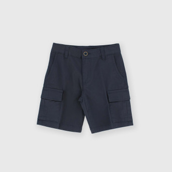 Gabardine bermuda for boy, blue Gabardine bermuda for boy, blue