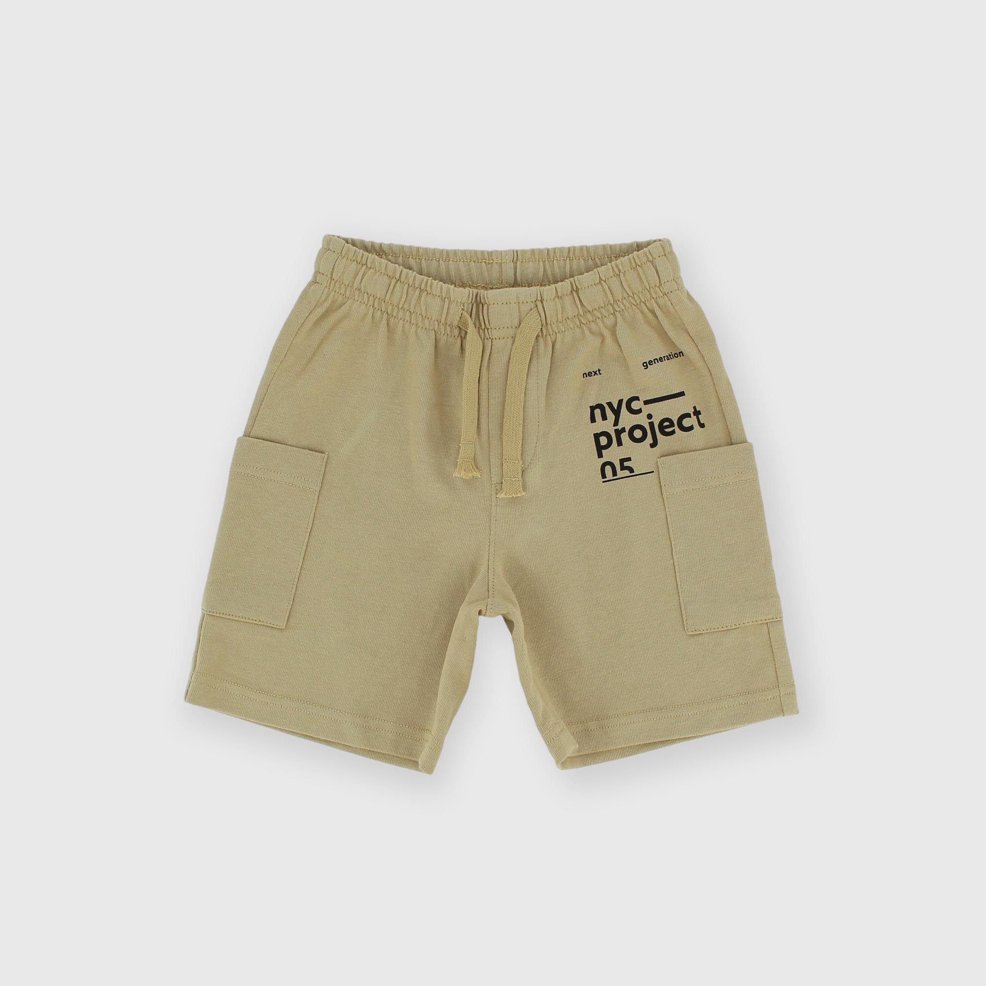 Jersey bermuda for boy, beige