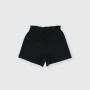 Pantalón corto de tejido seersucker para niña, negro Pantalón corto de tejido seersucker para niña, negro