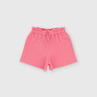 Shorts en seersucker fille,  rose Shorts en seersucker fille,  rose