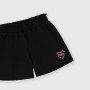 Pantalón corto de tejido Jersey para niña, negro Pantalón corto de tejido Jersey para niña, negro