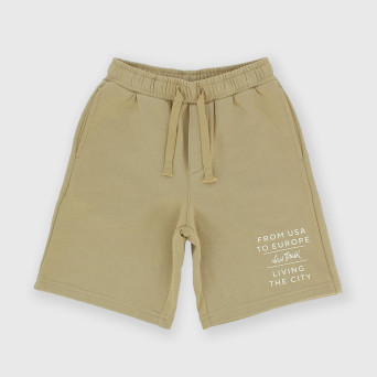 Bermuda de felpa para niño, verde Bermuda de felpa para niño, verde