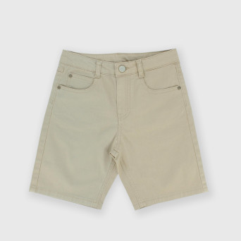 Gabardine bermuda for boy, beige Gabardine bermuda for boy, beige