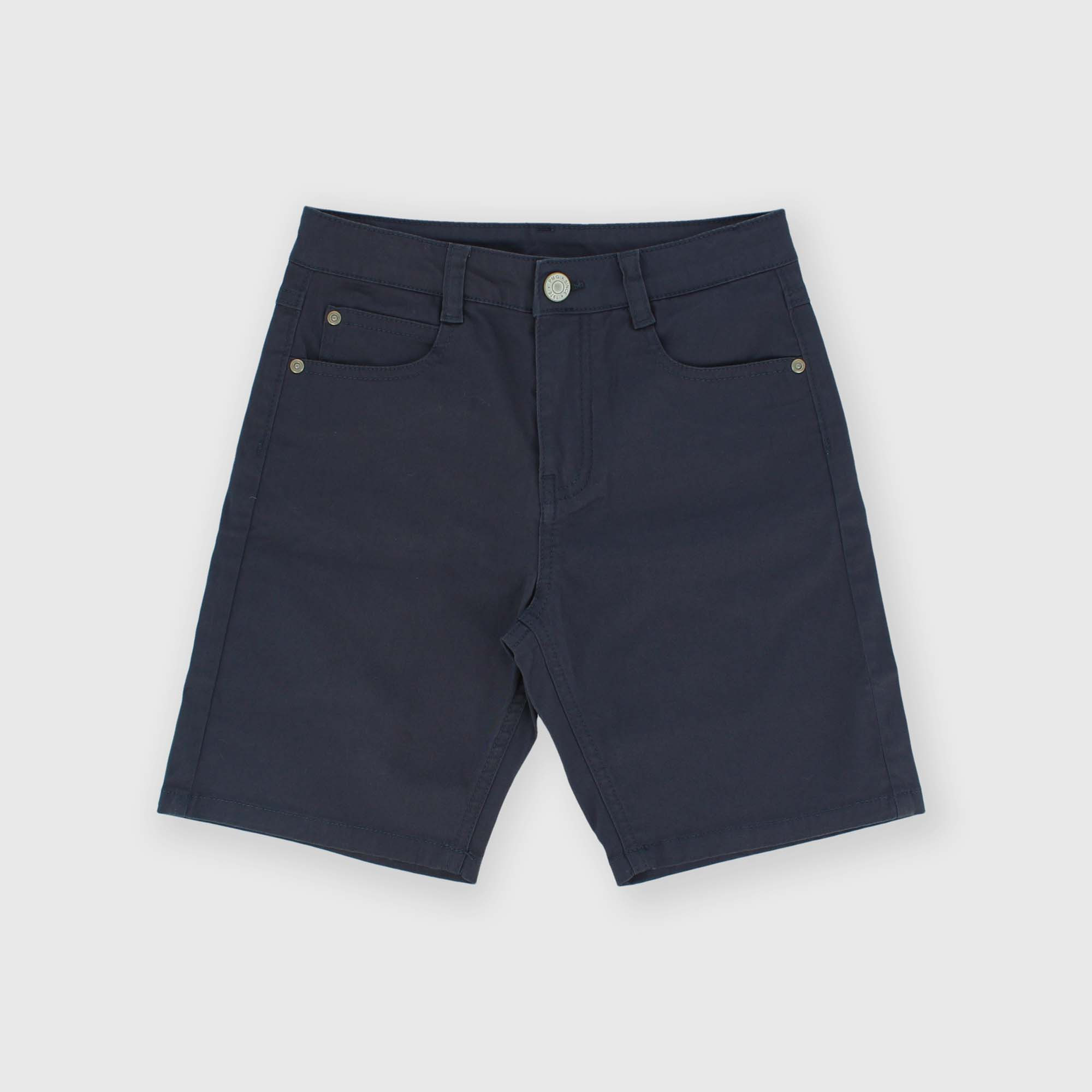 Bermuda de tejido gabardina de niño, azul