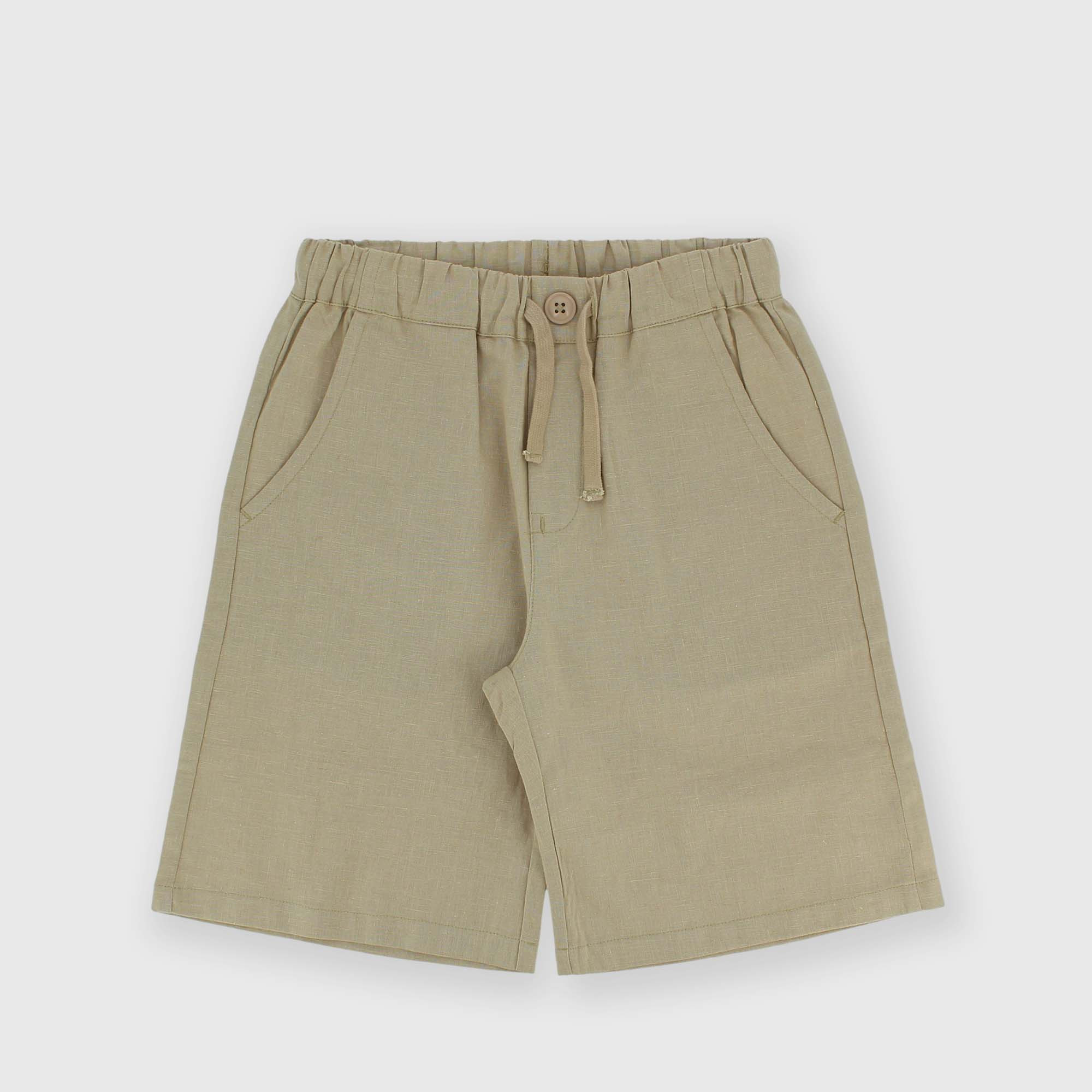 Primigi Bermuda in cotone-lino da bambino, beige, Taglia 8
