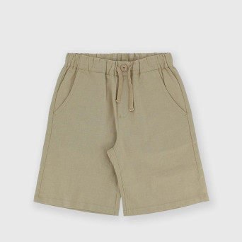 Boy's coton-linen bermuda, beige Boy's coton-linen bermuda, beige