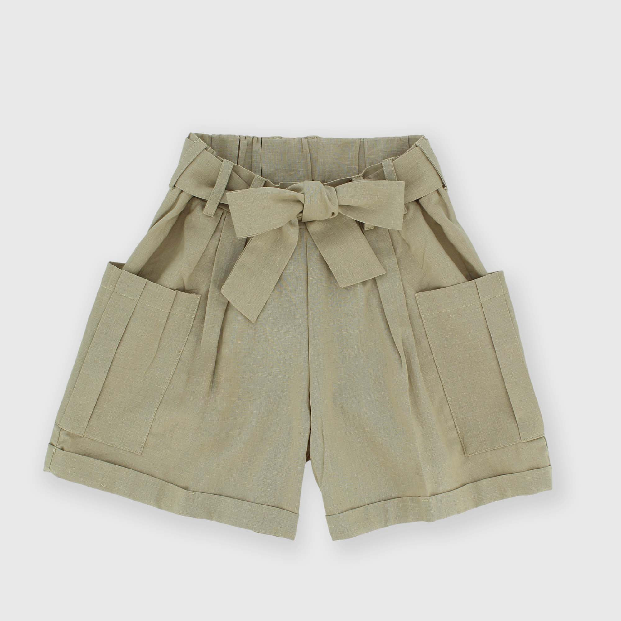 Primigi Shorts in cotone-lino da bambina, verde, Taglia 6