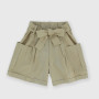 Shorts en coton-lin fille, vert Shorts en coton-lin fille, vert