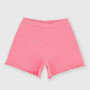 Girl's ribbed shorts, pink Girl's ribbed shorts, pink