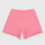 Girl's ribbed shorts, pink Girl's ribbed shorts, pink
