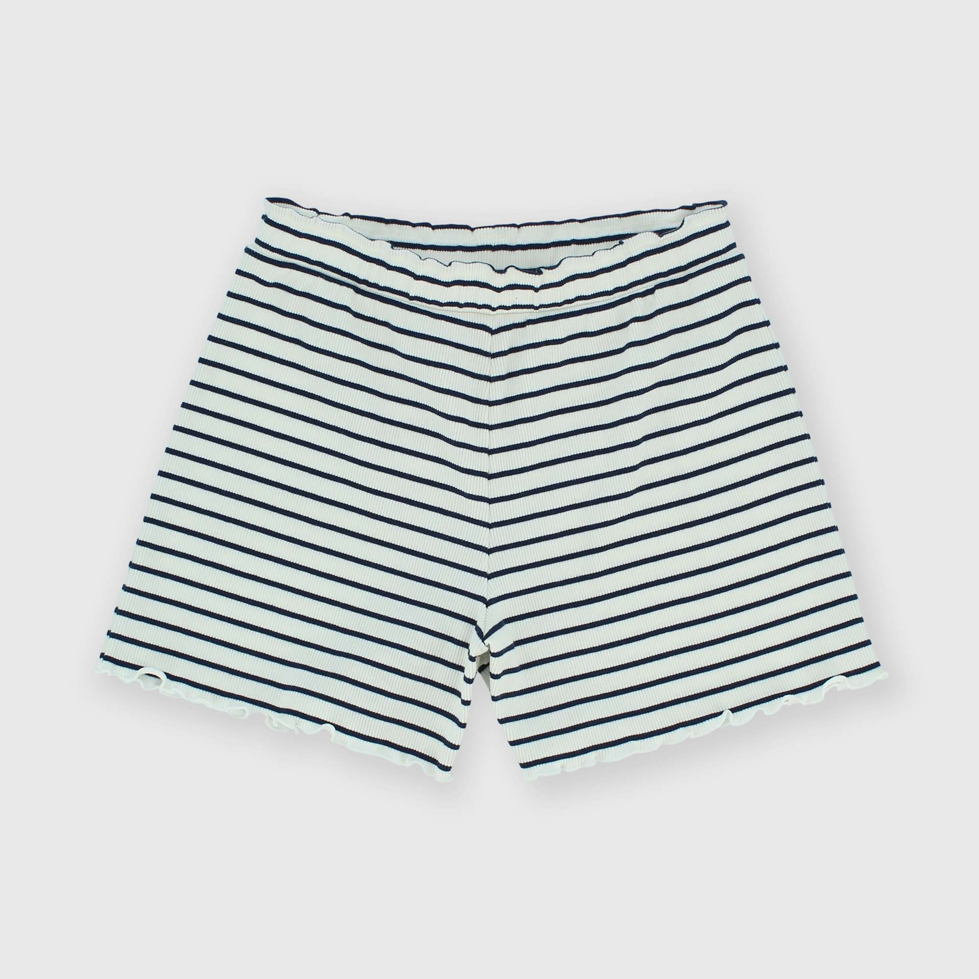 Pantalones cortos canalé para niña, azul