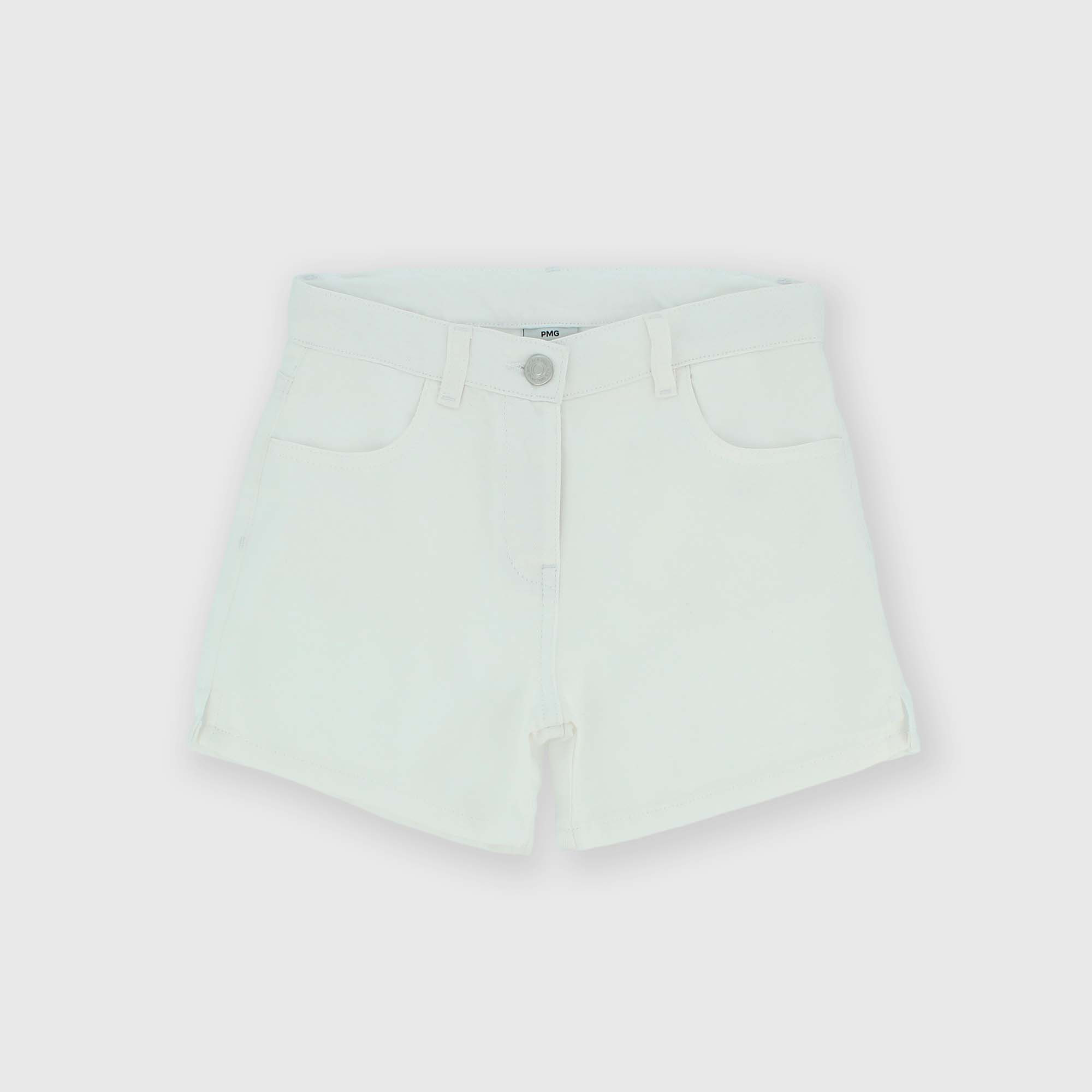 Pantalones cortos para niña, blanco