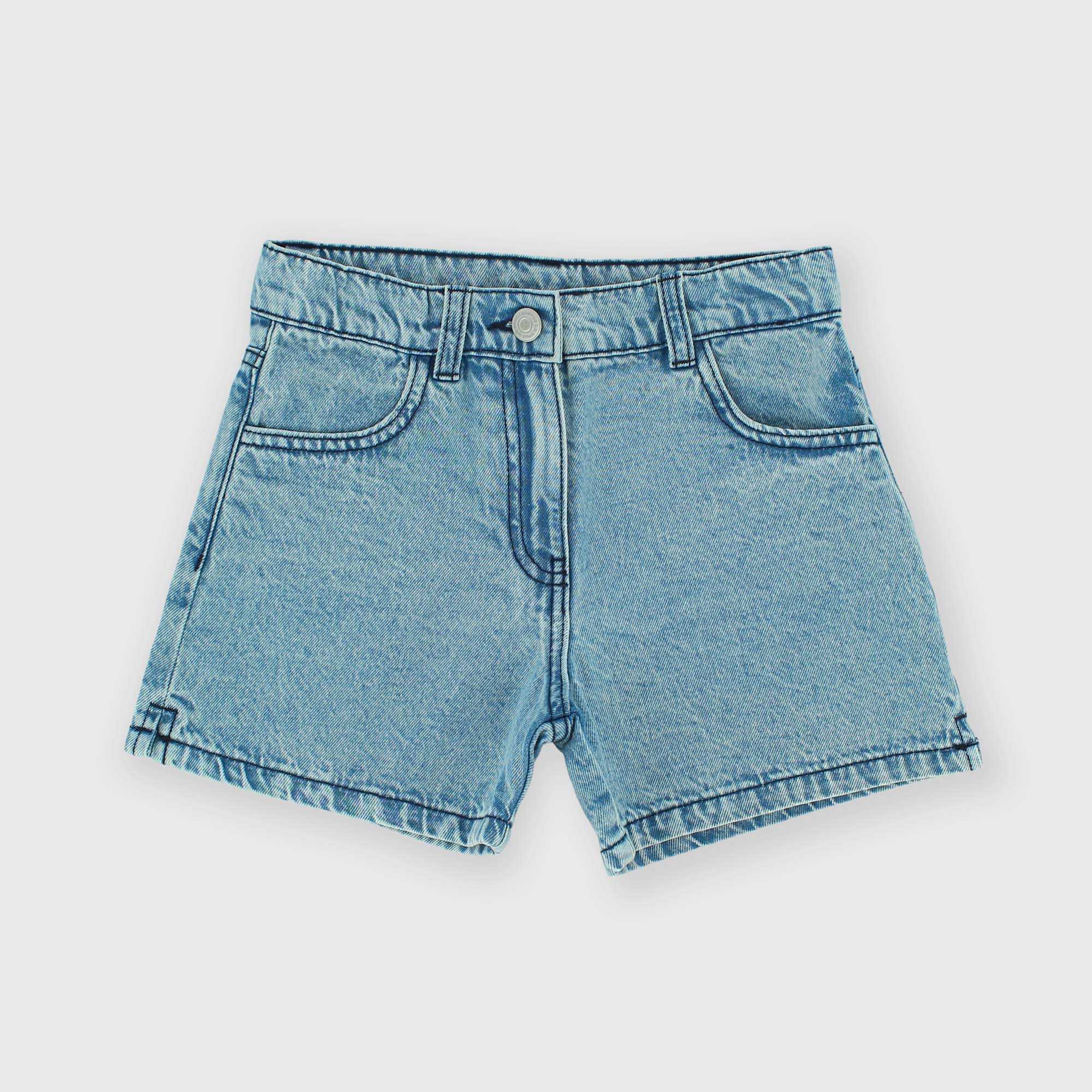 Girl's shorts in jeans, blue