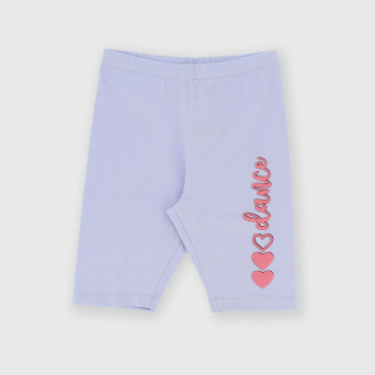 Pantalón ciclista de tejido Jersey para niña, morado Pantalón ciclista de tejido Jersey para niña, morado