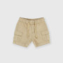 Pantalón corto de popelina para bebé niño, beige Pantalón corto de popelina para bebé niño, beige