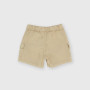 Pantalón corto de popelina para bebé niño, beige Pantalón corto de popelina para bebé niño, beige