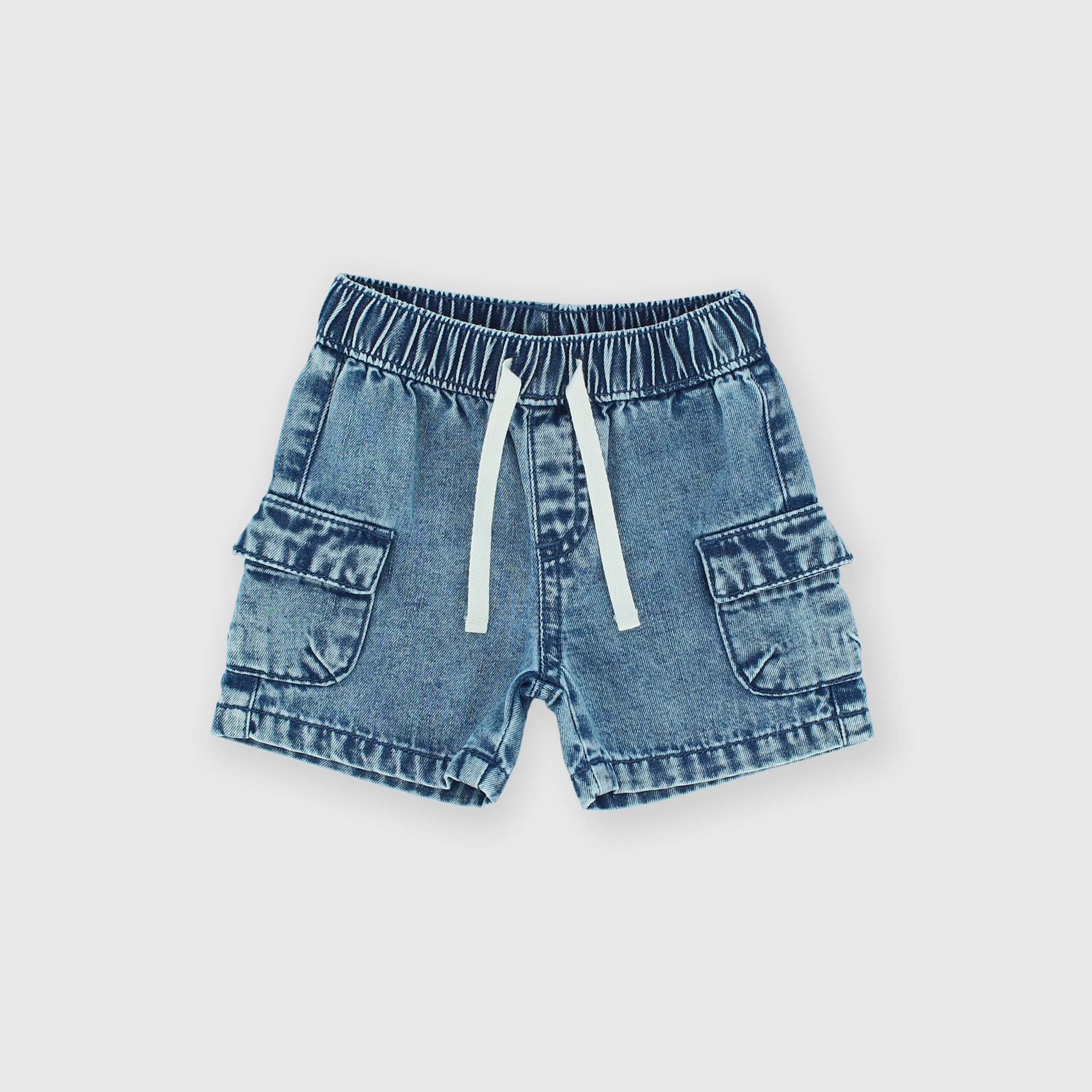 Newborn Jersey bermuda, blue