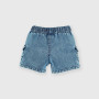 Bermuda in jeans da neonato, blu Bermuda in jeans da neonato, blu