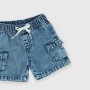 Bermuda in jeans da neonato, blu Bermuda in jeans da neonato, blu