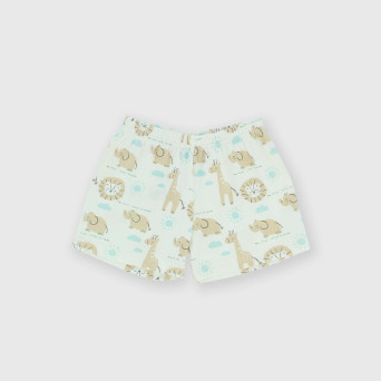 Pantalón corto canalé para bebé niño, blanco Pantalón corto canalé para bebé niño, blanco