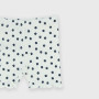 Pantalón ciclista canalé para bebé, blanco Pantalón ciclista canalé para bebé, blanco