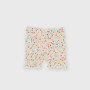 Pantalón ciclista canalé para bebé, blanco Pantalón ciclista canalé para bebé, blanco