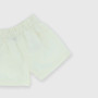 Pantalón corto de popelina para bebé niña, blanco Pantalón corto de popelina para bebé niña, blanco
