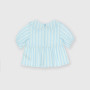 Camisa con mangas cortas para niña, azul Camisa con mangas cortas para niña, azul