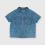 Boy's denim short-sleeves shirt, blue Boy's denim short-sleeves shirt, blue